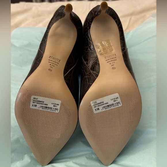 Schutz brown heeled boots size 8.5 - Picture 4 of 5